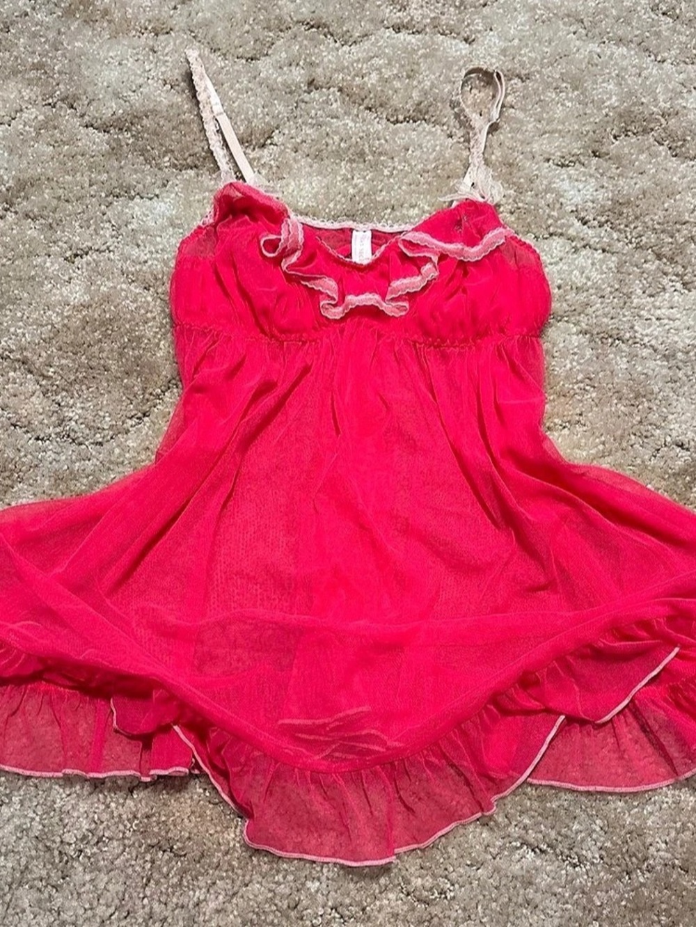 Victoria's Secret Pink Lace Trim Mini Slip